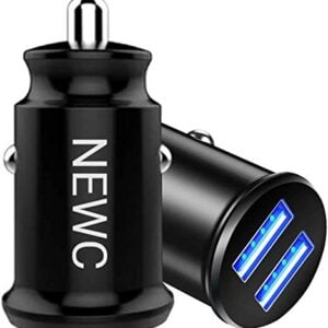 Lot de 2 Mini Chargeur Voiture Allume Cigare USB 2 Ports