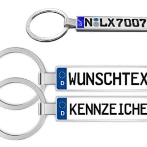 Porte-clés de qualité supérieure personnalisable pour plaque d'immatriculation