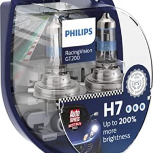 Philips RacingVision GT200 H7 lampe pour éclairage avant +200%, set de 2 Blanc