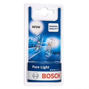 2 ampoules auto Bosch W5W (501) Pure Light - 12 V 5 W W2,1x9,5d
